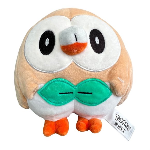 Pokemon Rowlet Plush Stuffed Animal 2018 Wicked Cool Toys 7 inch Tan - Picture 1 of 4